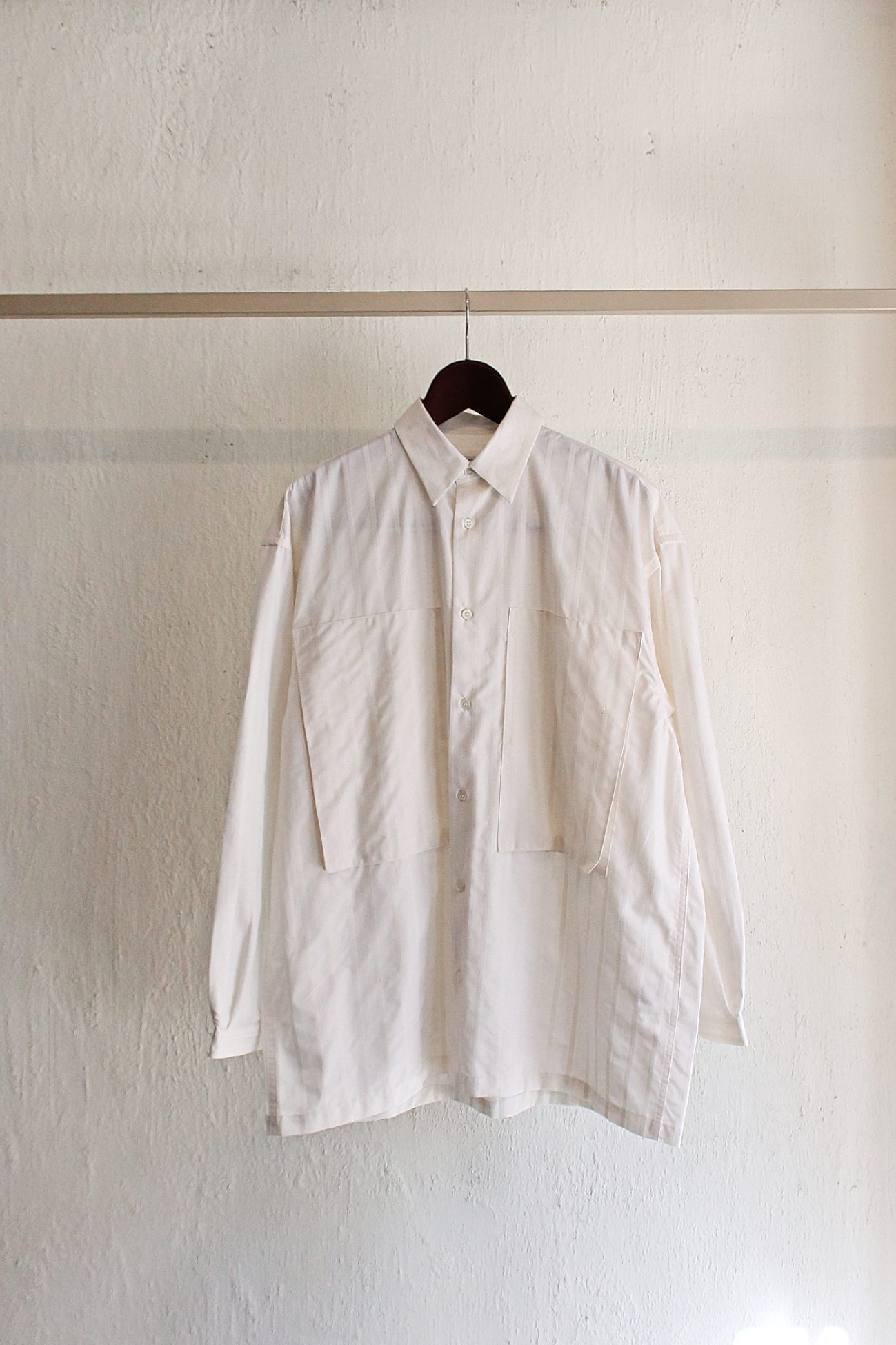 [E.TAUTZ] Lineman Shirt - White Jacquard Stripe