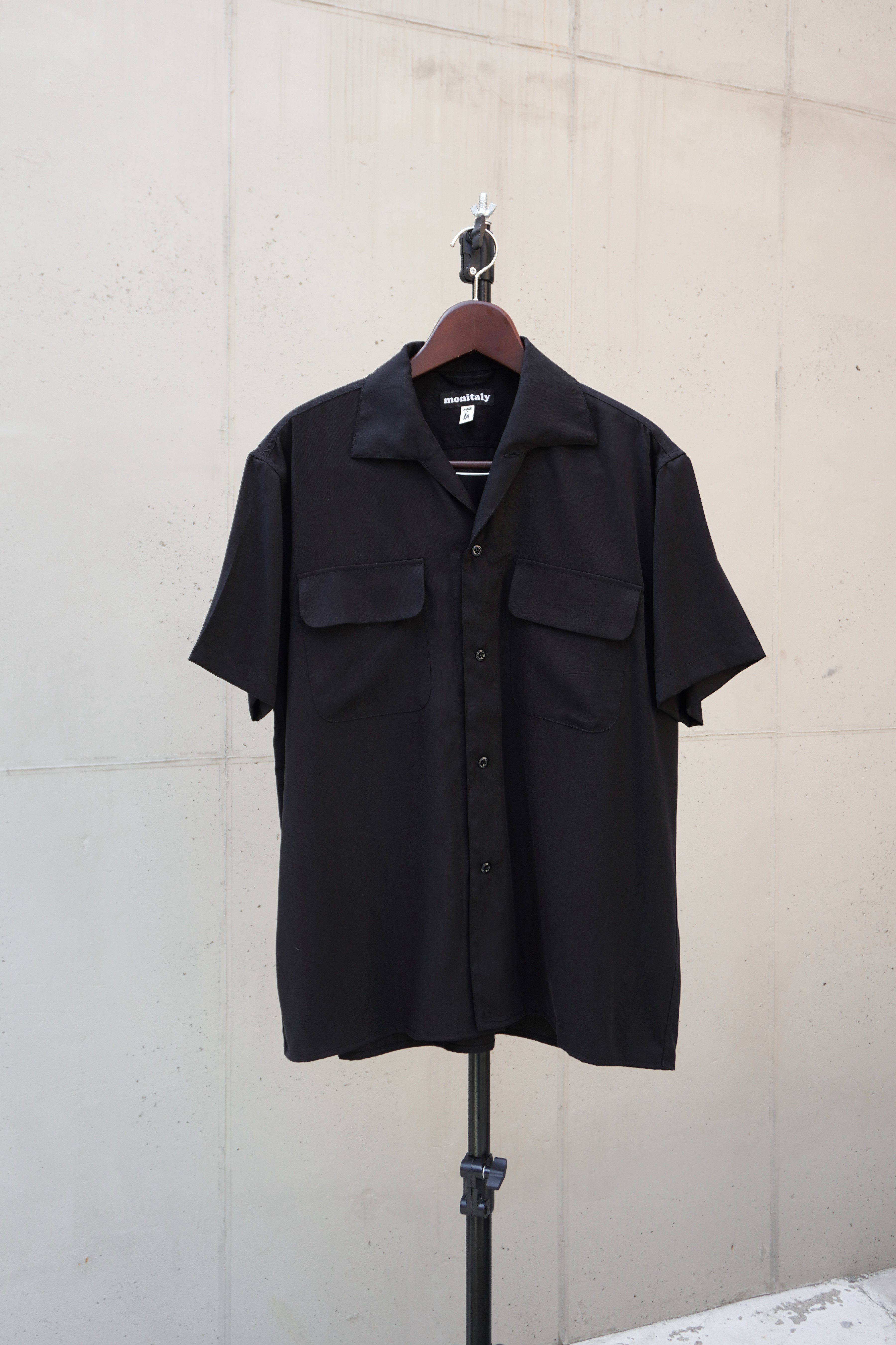 [Monitaly] 50’s Milano Shirt – Tencel Black