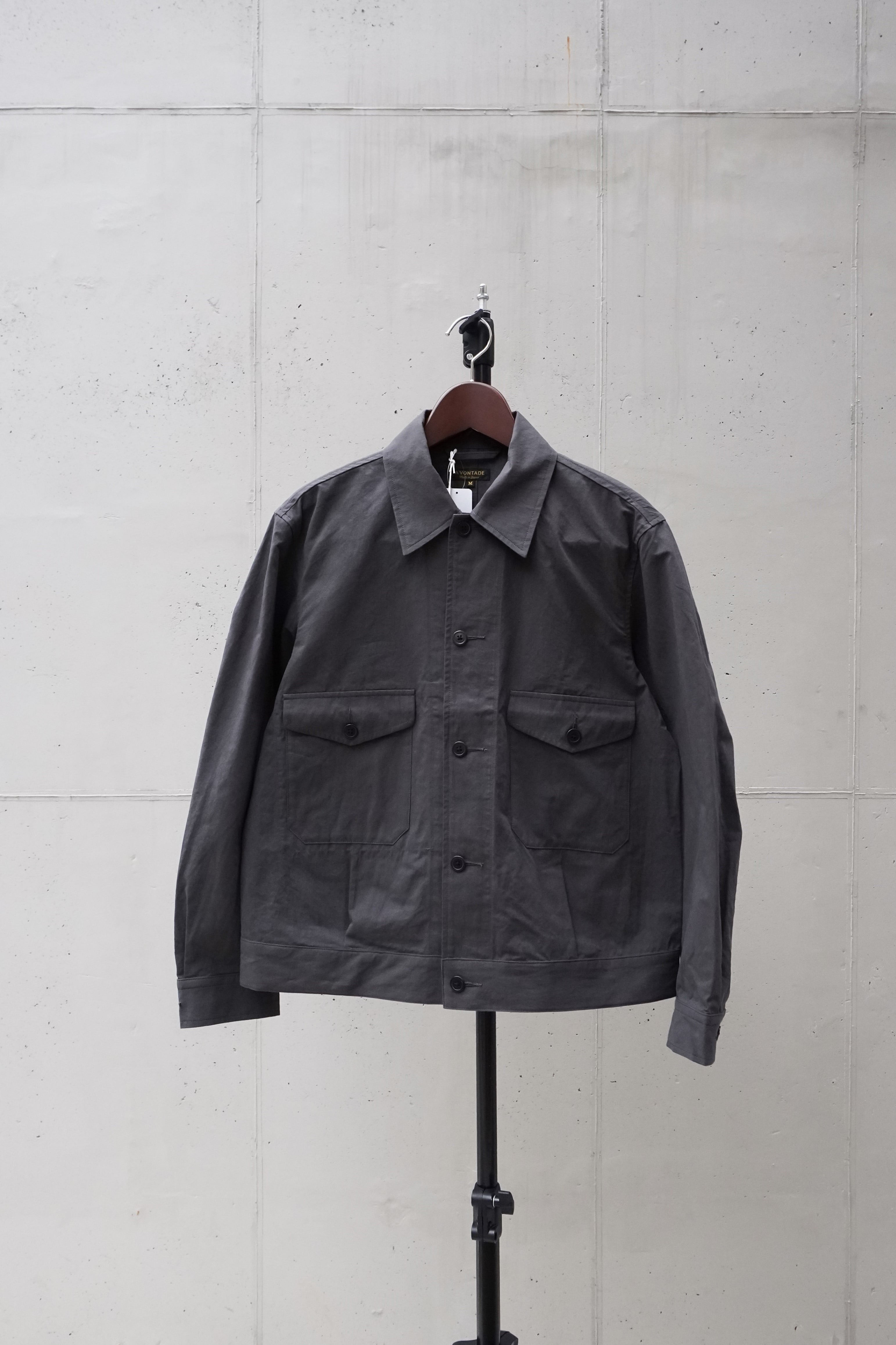 [A VONTADE] British Short Jacket – Charcoal
