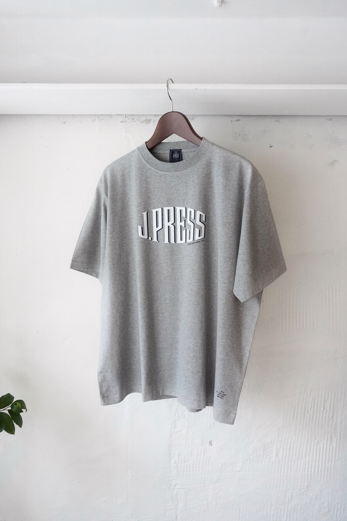 [J.PRESS] Supima Recycle French Terry Logo-T Shirt - Grey