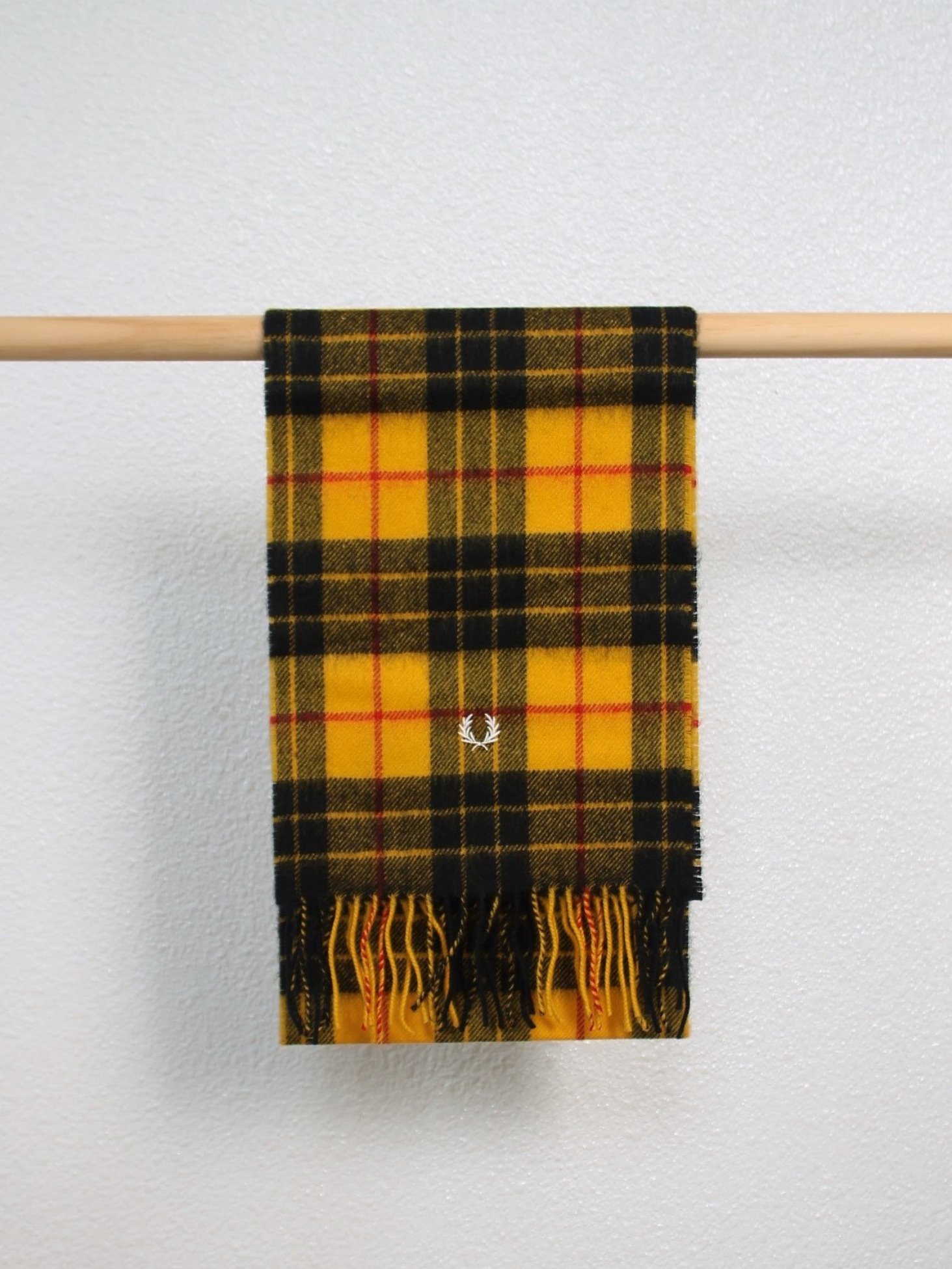 [FRED PERRY] Macleod Tartan Scarf - Bright Yellow