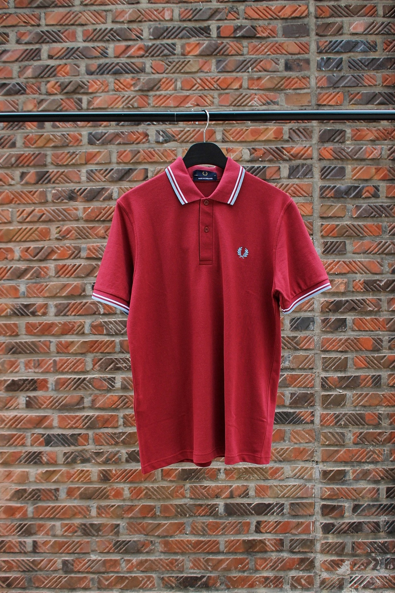 [FRED PERRY] Twin Tipped Fred Perry Shirt (Re-Issues) - Maroon