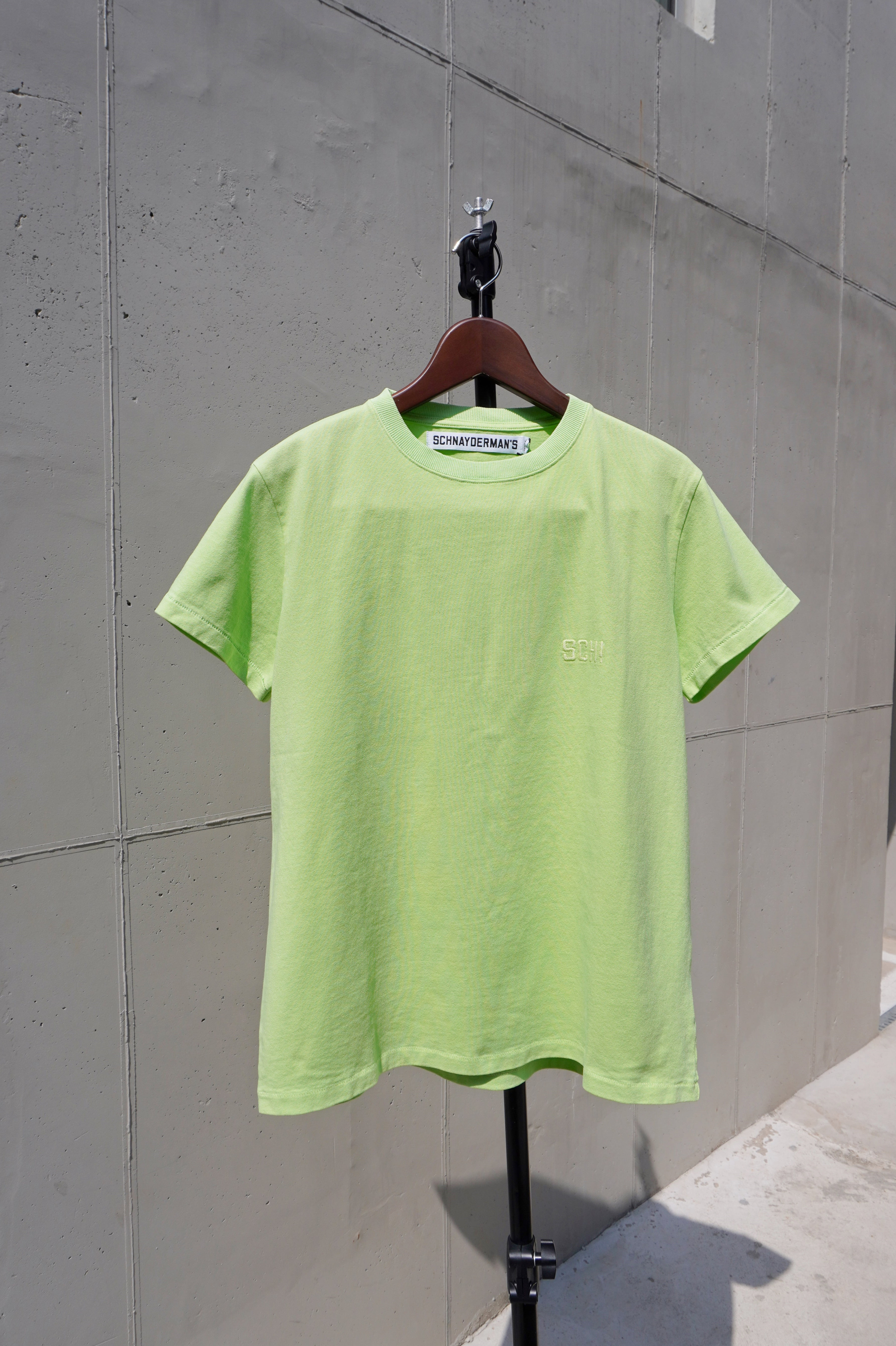 [SCHNAYDERMAN&#039;S] T-Shirt Garment Dyed SCH! - Acid Green