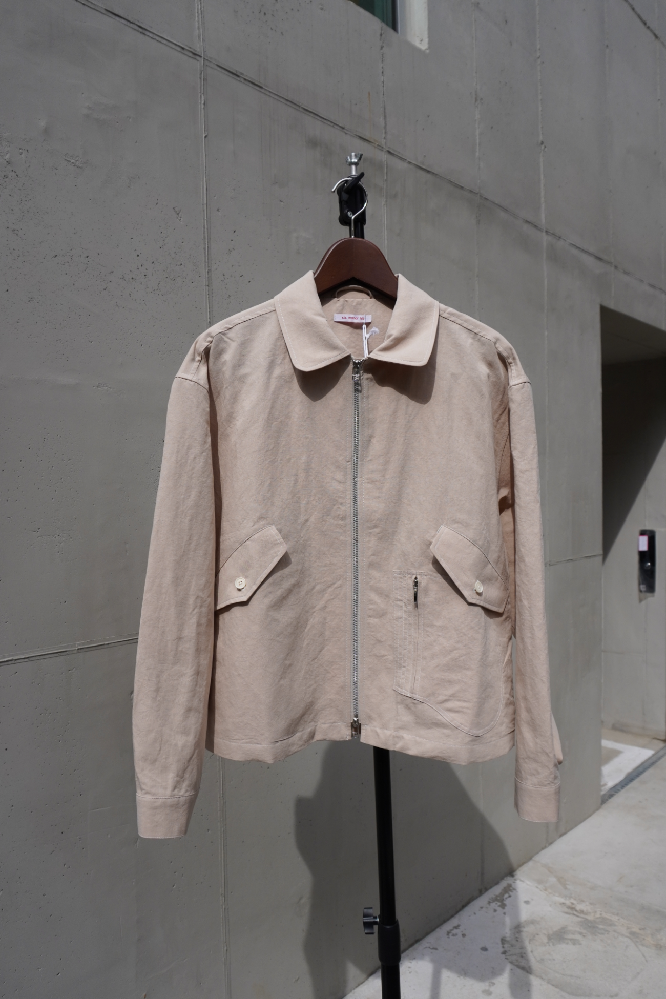 [S.K. MANOR HILL] Range Jacket - Beige Cotton/Linen