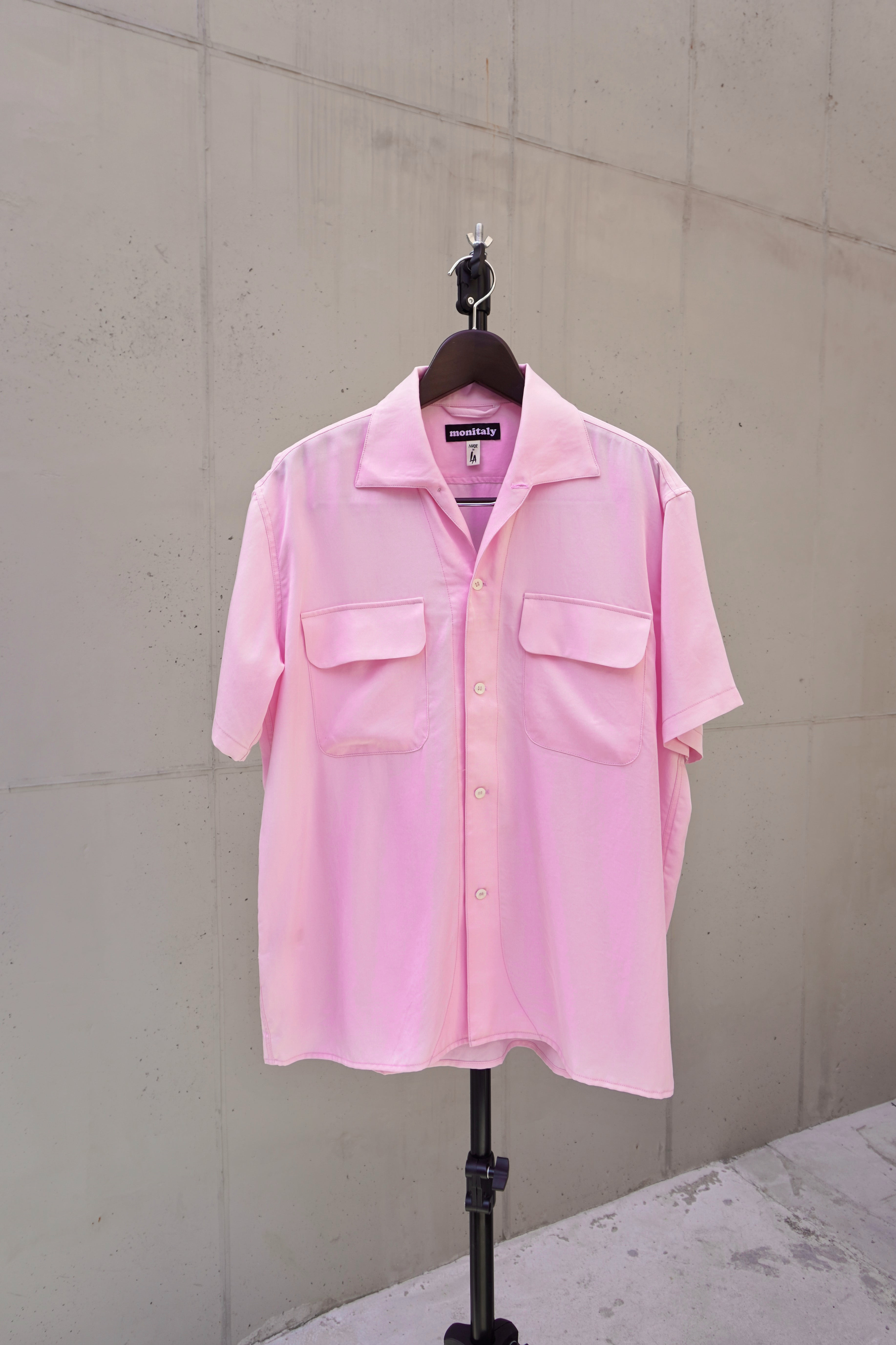 [Monitaly] 50’s Milano Shirt – Tencel Pink