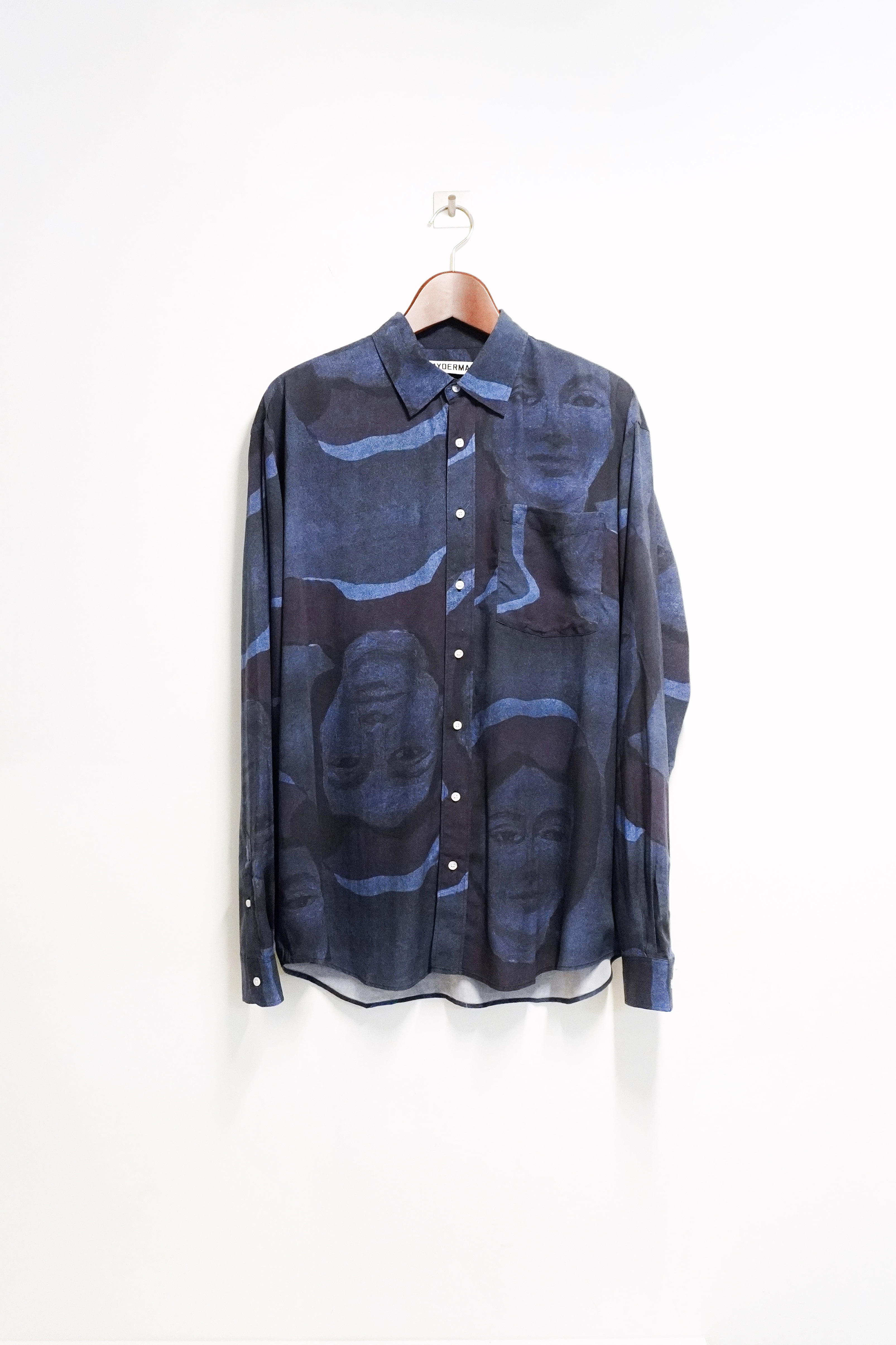 [SCHNAYDERMAN&#039;S] Shirt Non-Binary Lady Print - Dark Blue