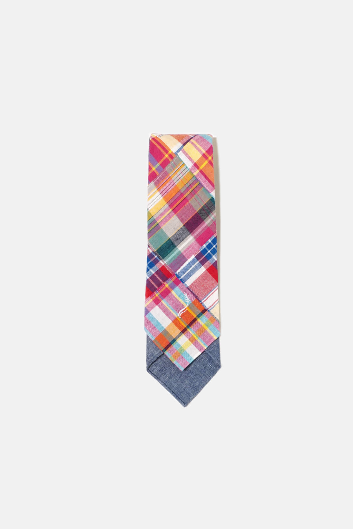[KENNETH FIELD] 2 Face Tie - Patch Madras Pink