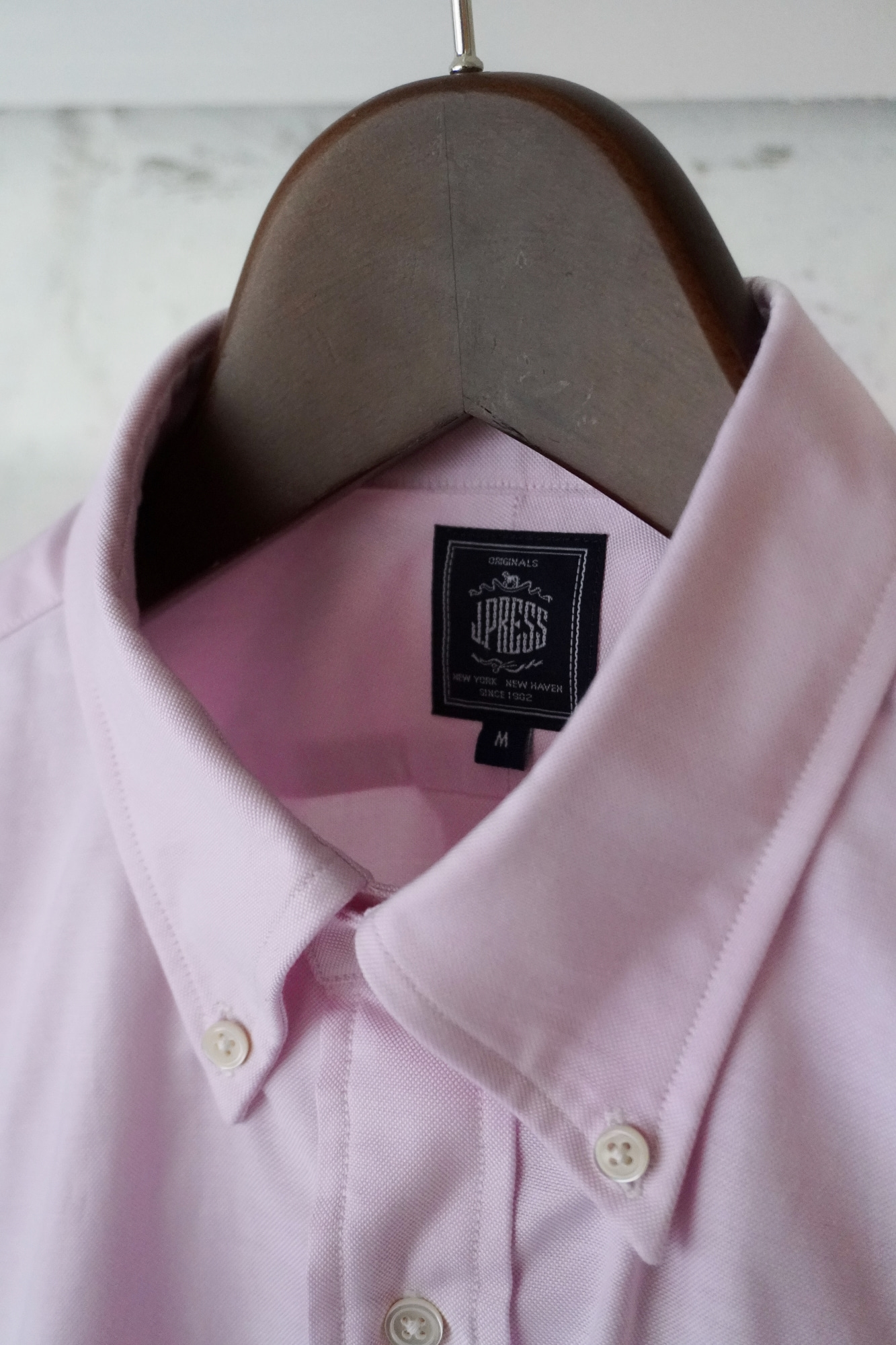 [J.PRESS]  Oxford BD Solid Authentic Fit - Pink