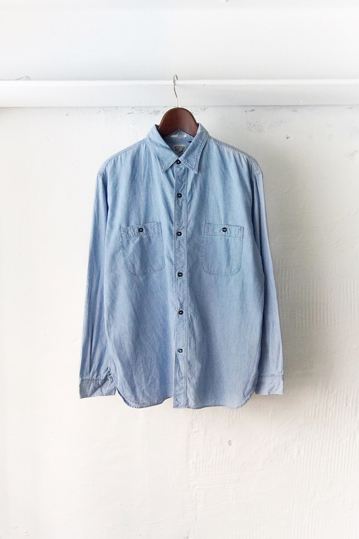 [ORSLOW]  Vintage Fit Chambray Work Shirt Used Wash