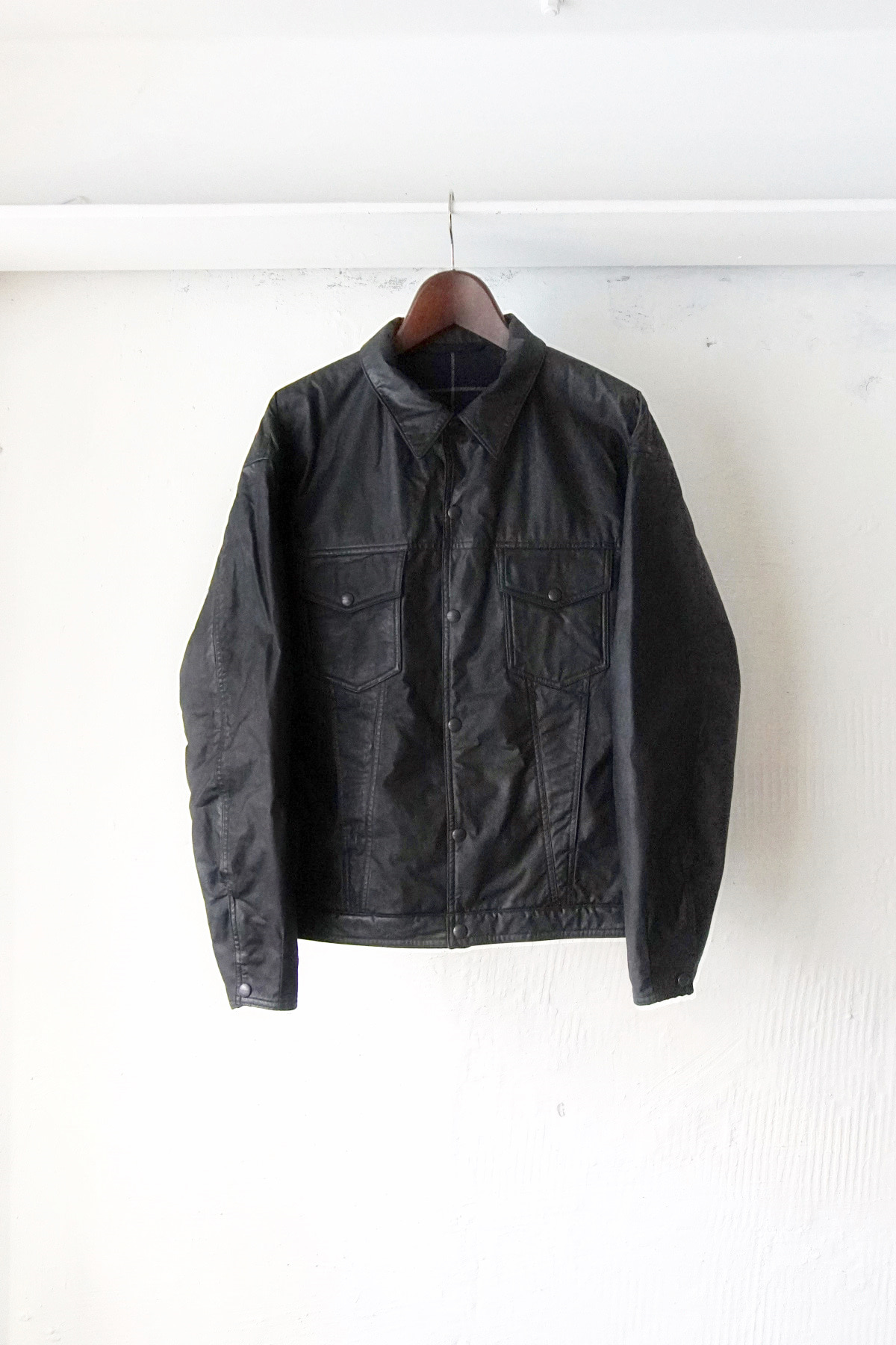 [OLD JOE BRAND] Patina Oiled Cloth Swanky Jacket - Black